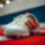 Close-up of quality soccer shoe material