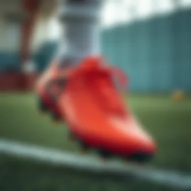 Performance comparison chart of soccer shoes