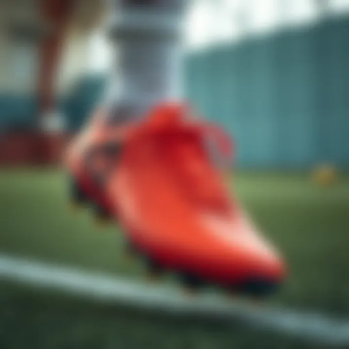 Performance comparison chart of soccer shoes