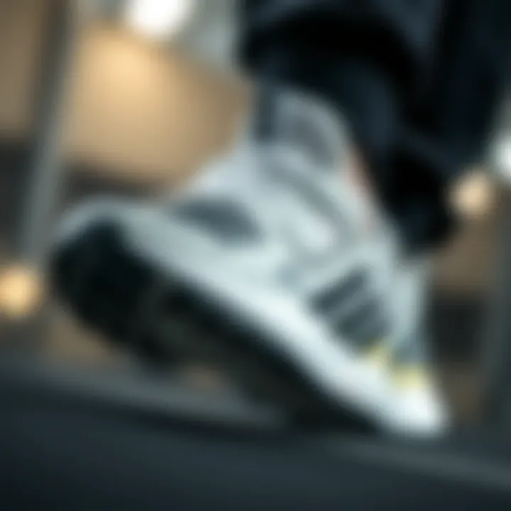 Detailed view of adidas Advantage Base shoe design