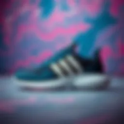 Stylish adidas Cloudfoam shoes on a vibrant background