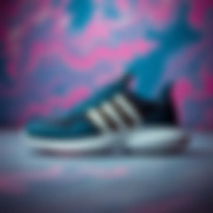 Stylish adidas Cloudfoam shoes on a vibrant background