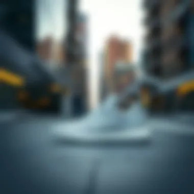 Minimalistic design of adidas Cloudfoam in an urban setting