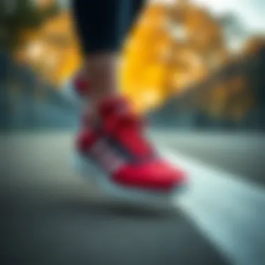 Athlete wearing adidas Kantana shoes in action during sports activity