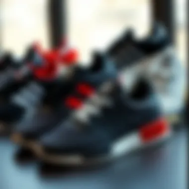 Group of adidas Kantana shoes displayed in various colors and styles