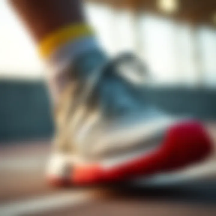 Close-up view of the technical features of adidas Kantana shoes