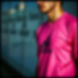 Adidas pink t-shirt showcasing stylish design