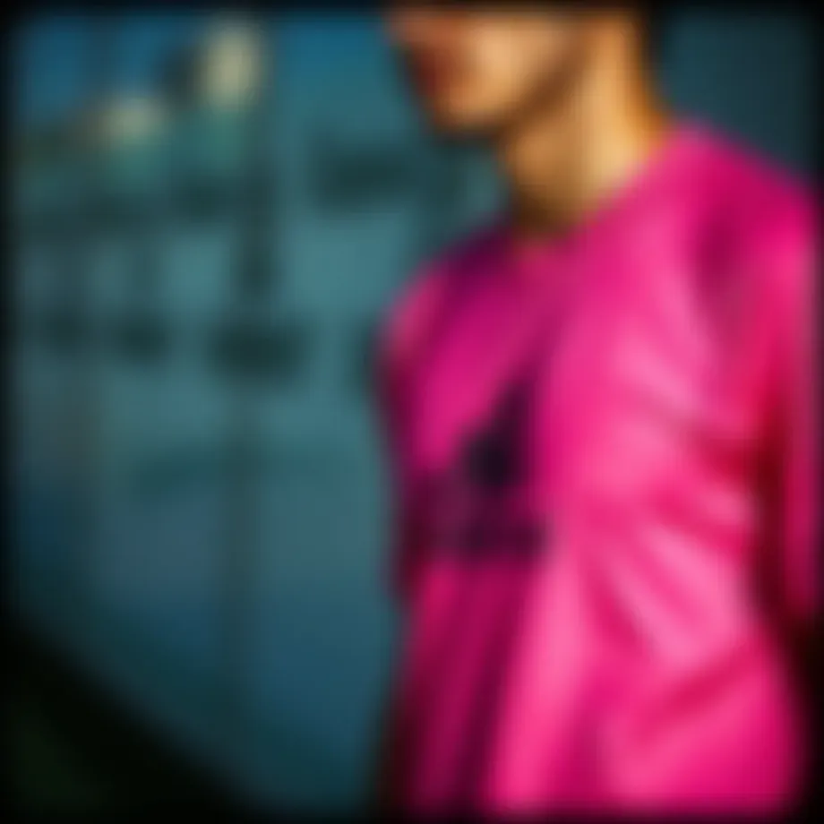 Adidas pink t-shirt showcasing stylish design