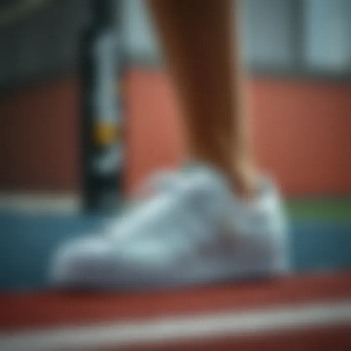 Adidas Superstar footwear in an athletic environment