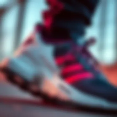 A close-up view of the Adidas ZX shoe showcasing its innovative design and technology.