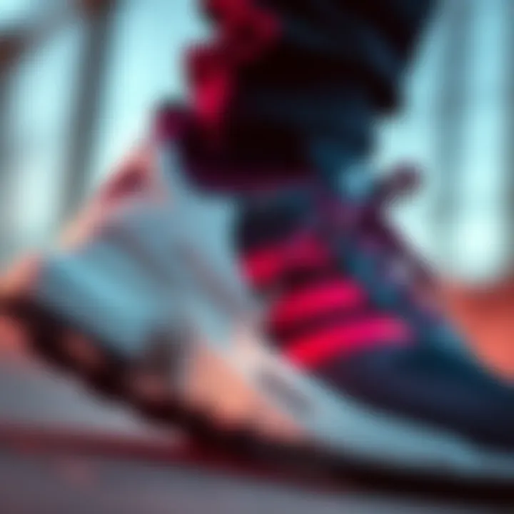 A close-up view of the Adidas ZX shoe showcasing its innovative design and technology.