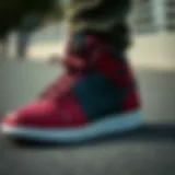 A stylish pair of Air Jordan sneakers designed for boys, showcasing the latest athletic fashion