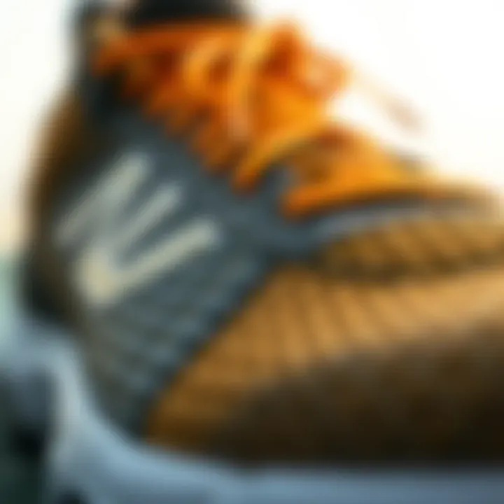 Close-up of AMG shoe materials highlighting quality and innovation