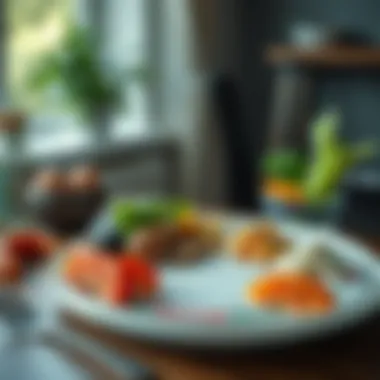 Balanced meal plan showcasing calorie distribution