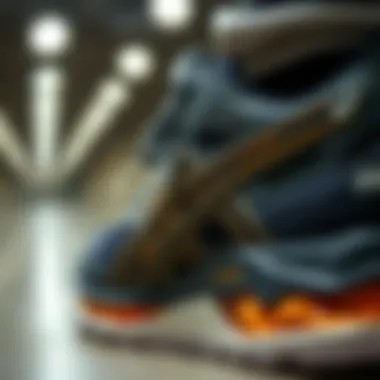 Close-up of Technology Features Close-up of Asics sneaker technology features