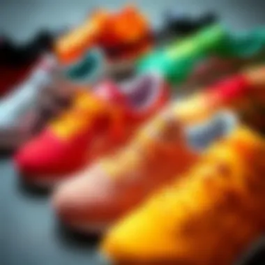 Trendy Color Collection of Asics Sneakers Group of trendy Asics sneakers in various colors