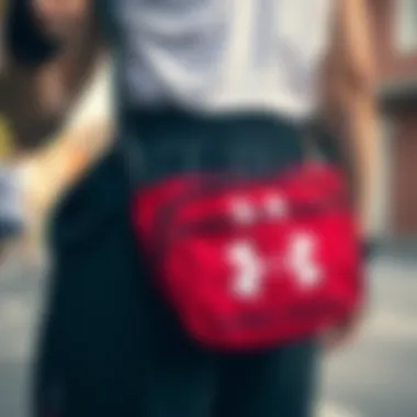 Athlete showcasing outfit complemented by Under Armour shorts bag