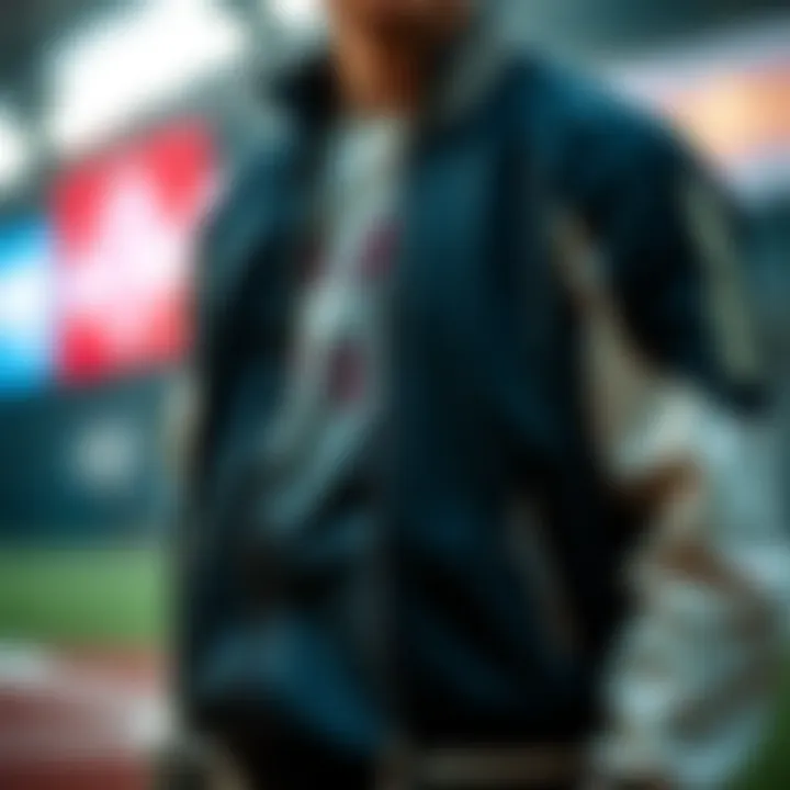 Stylish Baseball Jacket Elegant baseball jacket showcasing stylish design