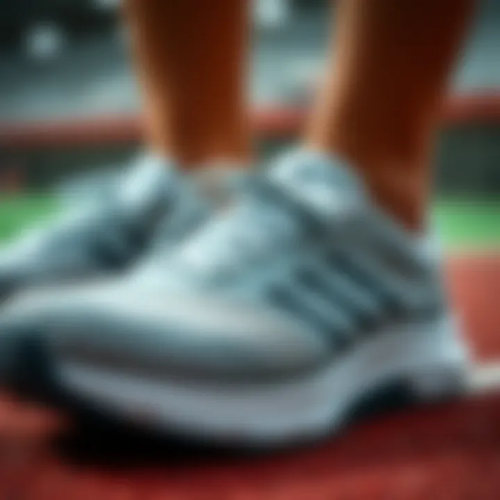 Close-up view of premium materials used in athletic footwear