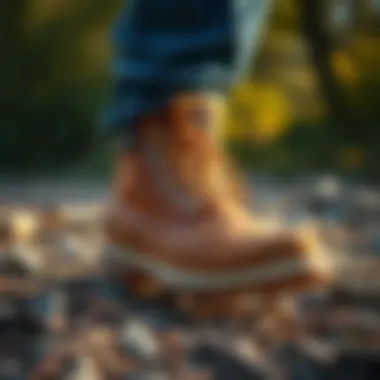 Timberland shoes in an outdoor setting