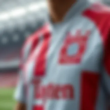 The materials used in Bayern Munich's 2024 season kit depicted in a detailed graphic.