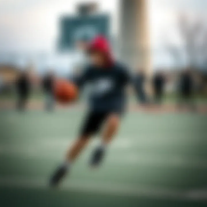 A boy engaging in sports while wearing Air Jordan apparel, demonstrating both performance and style