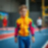 Stylish children's tracksuit in vibrant colors