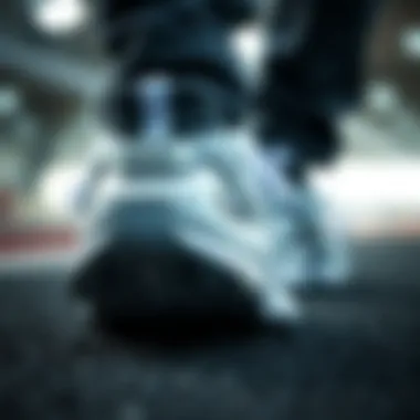 Close-up of the cushioning technology in sports shoes