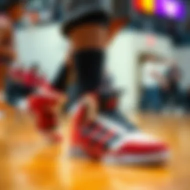 Professional athletes wearing Lillard's sneakers during games