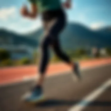 Duramo 9 in action during a running session on a scenic track