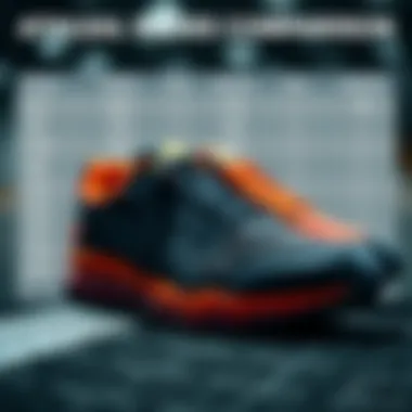 Comparison chart of different athletic shoe brands