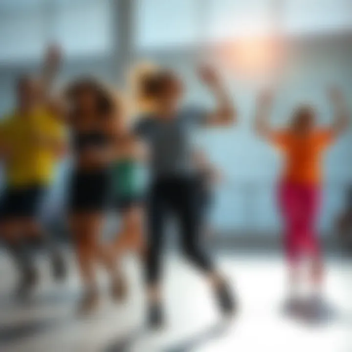 A group engaging in joyful dance