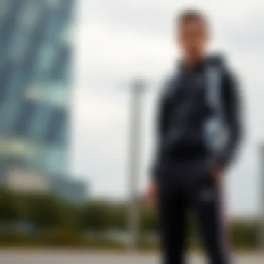 Stylish athletic outfit showcasing modern design