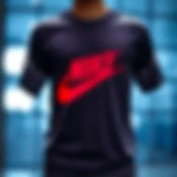 Stylish Nike t-shirt showcasing modern design and athletic fit.
