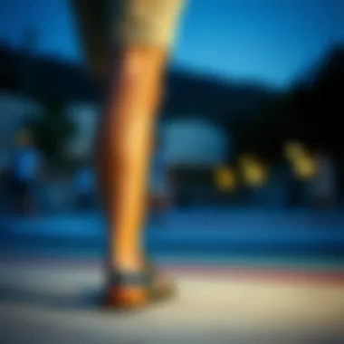 Practicality Meets Style in Casual Wear Man wearing sandals while engaging in leisure activity