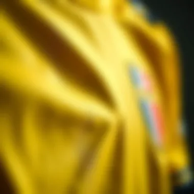 Close-up of materials used in Fenerbahçe's jersey
