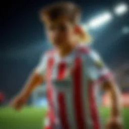 Stylish Galatasaray kids' jersey in action