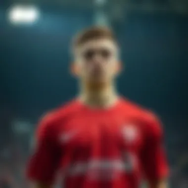 Young athlete wearing Galatasaray jersey