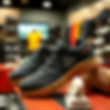 Discounted Gore-Tex shoes displayed in a retail setting