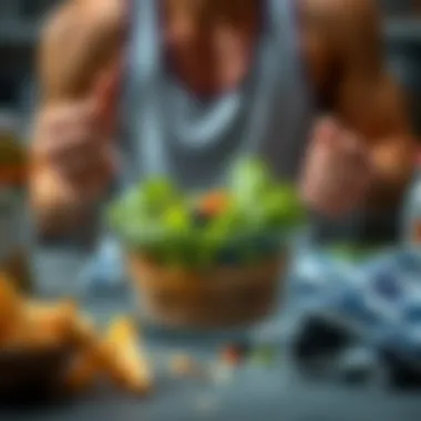 Balanced meal for muscle growth