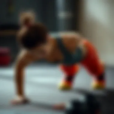 Dynamic plank position for abdominal workout