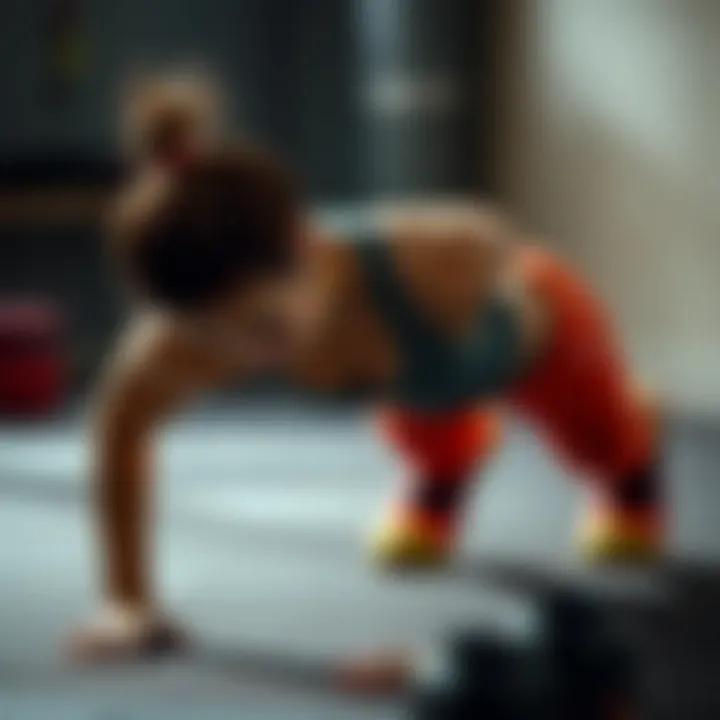 Dynamic plank position for abdominal workout