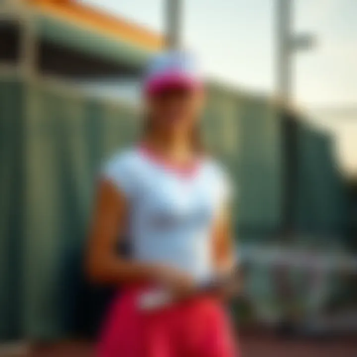 Stylish sportswear worn by female tennis players during competition