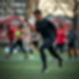 Dynamic outdoor cardio workout session