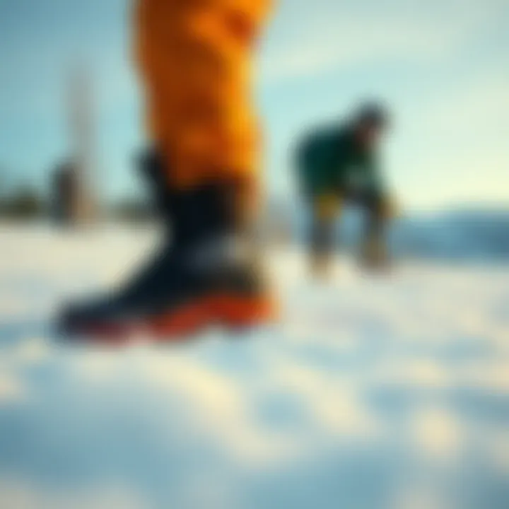 A snowy landscape showcasing the boot's performance