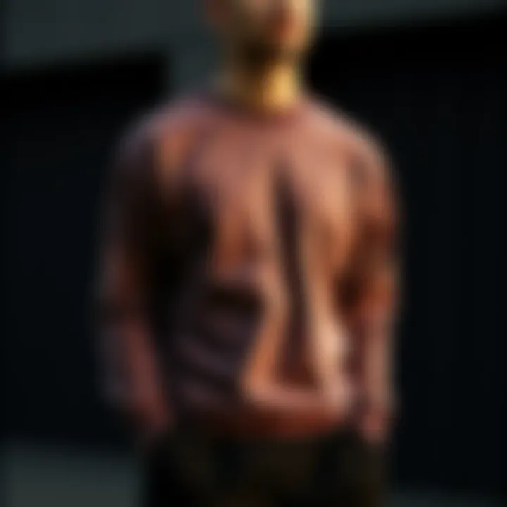 Comfortable long-sleeve sweatshirt paired with athletic gear