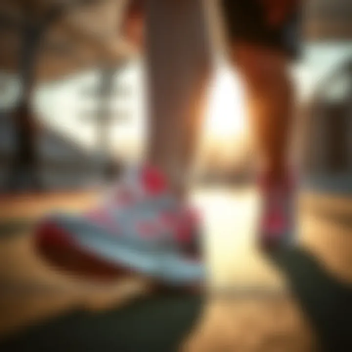 Young athlete wearing Lumberjack junior sports shoes during an athletic activity