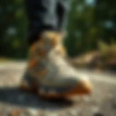 Lumberjack junior sports shoes showcased in an outdoor setting