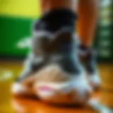 Advanced Cushioning Technology in Nike Basketball Shoes A close-up view of Nike basketball shoes highlighting advanced cushioning technology.