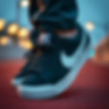 Close-up of Nike Blazer showcasing innovative design features